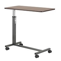 Welltrust Healthcare Drive Medical Non Tilt Top Over Bed Table - Silver Vein